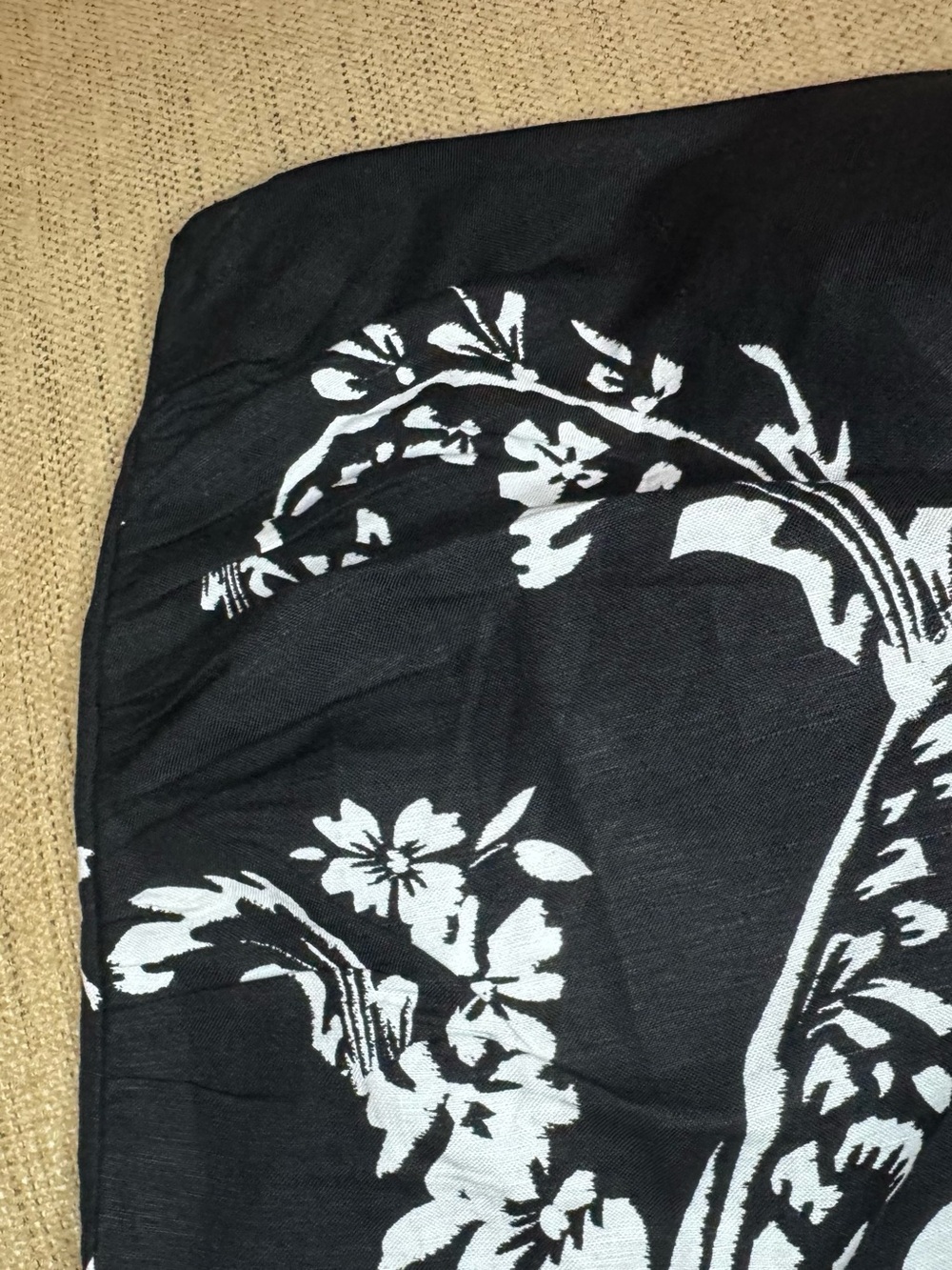 NWT LOFT Floral Paisley Ruched Linen Blend Midi Skirt - Picture 10 of 16